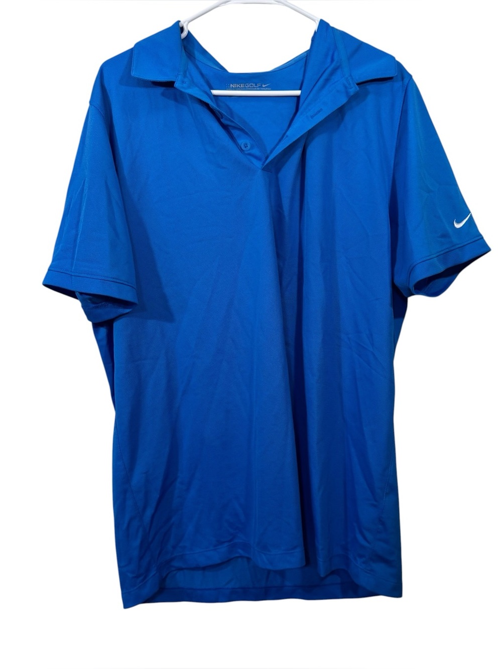 Nike Dri-Fit Blue Short Sleeve Collared Golf Polo